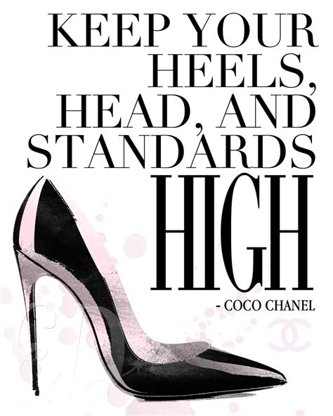 coco chanel quotes high heels.